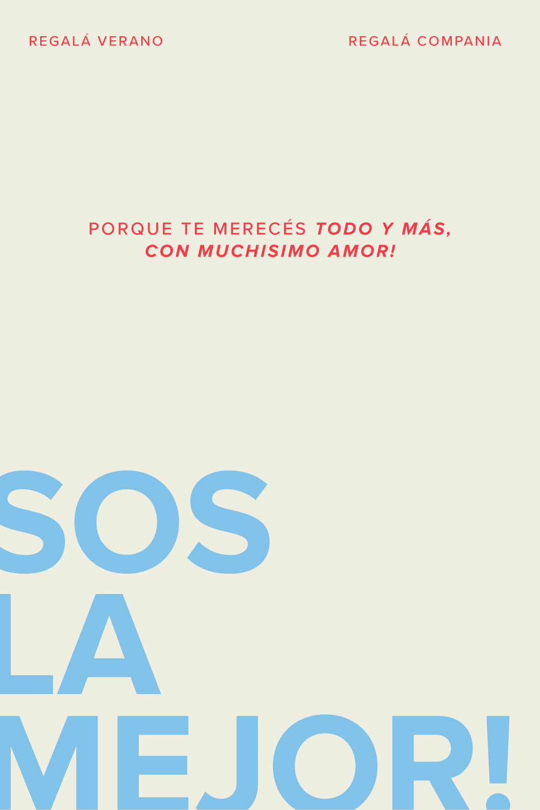 GIFT CARD Sos la mejor