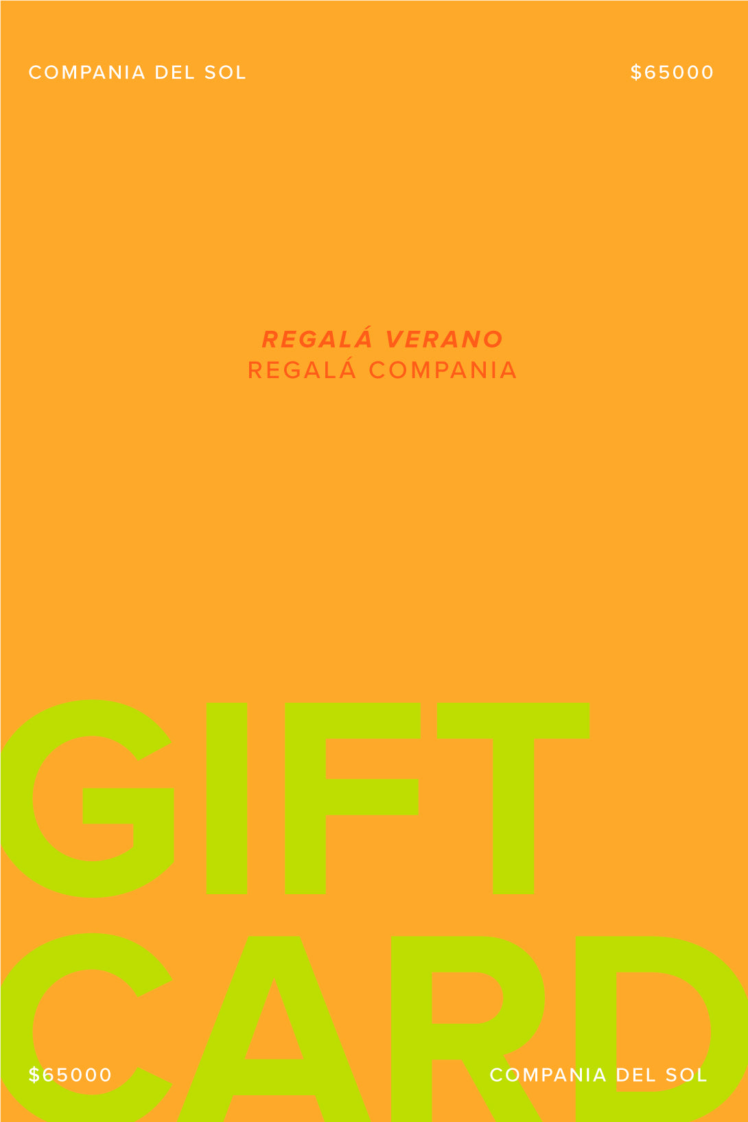 Producto GIFT CARD $65.000 - 