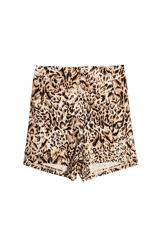 short de traje de baño estampado animal print